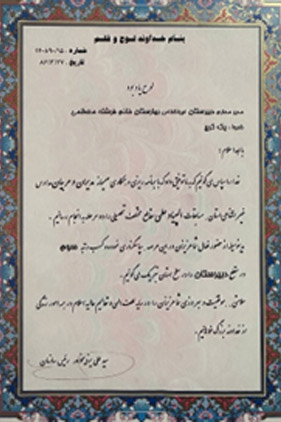 لوح تقدیر رتبه سوم المپیاد علمی مقاطع مختلف 